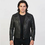 Men’s Sheep Leather Biker Jacket – Rebel Core Edition, Slim-Fit Moto Styling, Lightweight All-Season Wear | Premium Urban Jacket