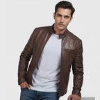 Men’s Sheep Leather Aviator Jacket – Edge Edition, Soft-Touch Finish, Lightweight All-Season Wear | Premium Urban Jacket